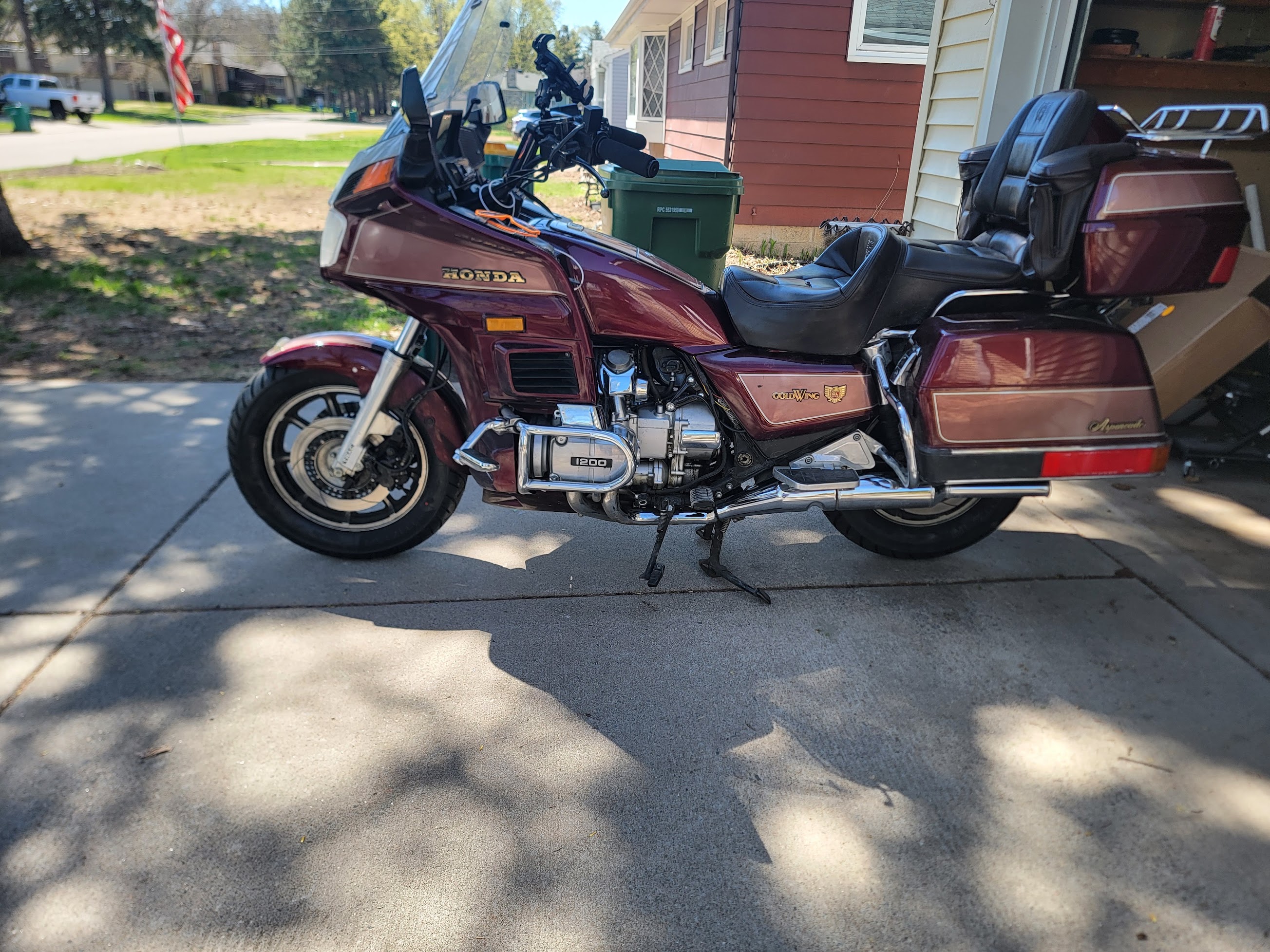 Fully restored deep maroon Goldwing